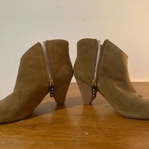 Matt Bernson | Gold Suede Jardin Ankle Booties